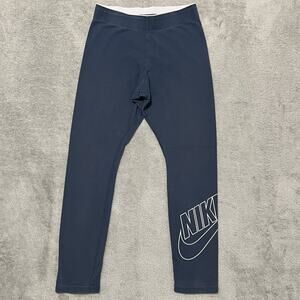 Nike Pants Womens XS Blue Leg-a-See Logo Activewear Sports Legging